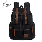 Xajzpa - New Luxury Vintage Canvas Backpacks For Men Oil Wax Leather Travel Backpack Large