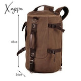 Xajzpa - New Luxury Vintage Canvas Backpacks For Men Oil Wax Leather Travel Backpack Large