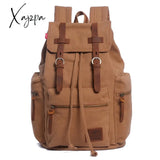 Xajzpa - New Luxury Vintage Canvas Backpacks For Men Oil Wax Leather Travel Backpack Large