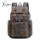 Xajzpa - New Luxury Vintage Canvas Backpacks For Men Oil Wax Leather Travel Backpack Large