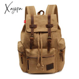 Xajzpa - New Luxury Vintage Canvas Backpacks For Men Oil Wax Leather Travel Backpack Large