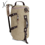 Xajzpa - New Luxury Vintage Canvas Backpacks For Men Oil Wax Leather Travel Backpack Large