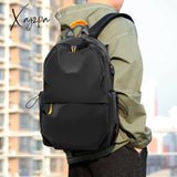 Xajzpa - New Men Backpack For 14 Inches Laptop Women Large Capacity Stundet Backpacks Pleated