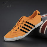 Xajzpa - New Men Casual Shoes Mens Canvas For Fashion Flats Brand Men’s Driving Turmeric / 38