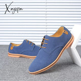 Xajzpa - New Men Dress Shoes Classic Lace-Up Leather Casual Business Italian Oxford For Black Flats