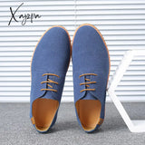 Xajzpa - New Men Dress Shoes Classic Lace-Up Leather Casual Business Italian Oxford For Black Flats