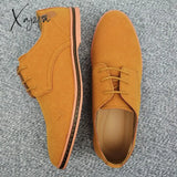 Xajzpa - New Men Dress Shoes Classic Lace-Up Leather Casual Business Italian Oxford For Black Flats