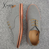 Xajzpa - New Men Dress Shoes Classic Lace-Up Leather Casual Business Italian Oxford For Black Flats