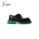 Xajzpa - New Men Leather Platform Oxfords Slip On Thick Tottom Male Derby Shoes Casual Loafers Mens