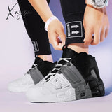 Xajzpa New Men Shoes Casual Sneakers High Top Air Basketball Tennis Lace-Up Male Student Teens