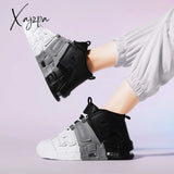 Xajzpa New Men Shoes Casual Sneakers High Top Air Basketball Tennis Lace-Up Male Student Teens