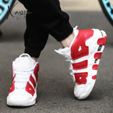 Xajzpa New Men Shoes Casual Sneakers High Top Air Basketball Tennis Lace-Up Male Student Teens