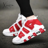 Xajzpa New Men Shoes Casual Sneakers High Top Air Basketball Tennis Lace-Up Male Student Teens