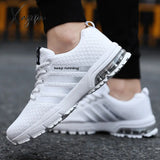 Xajzpa - New Men Shoes Casual White Sneakers Mens Trainers Air Cushion Leisure Blue Tenis Masculino