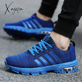 Xajzpa - New Men Shoes Casual White Sneakers Mens Trainers Air Cushion Men Sneakers Leisure Blue Shoes Men Tenis Masculino Adulto