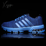 Xajzpa - New Men Shoes Casual White Sneakers Mens Trainers Air Cushion Leisure Blue Tenis Masculino