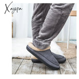 Xajzpa - New Men Slippers Winter Big Size 4950 Comfort Warm For Male Antiskid Short Plush Home Soft