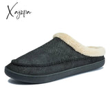 Xajzpa - New Men Slippers Winter Big Size 4950 Comfort Warm For Male Antiskid Short Plush Home Soft