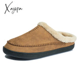 Xajzpa - New Men Slippers Winter Big Size 4950 Comfort Warm For Male Antiskid Short Plush Home Soft