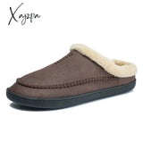 Xajzpa - New Men Slippers Winter Big Size 4950 Comfort Warm For Male Antiskid Short Plush Home Soft