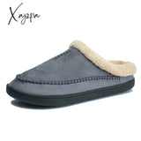 Xajzpa - New Men Slippers Winter Big Size 4950 Comfort Warm For Male Antiskid Short Plush Home Soft