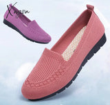 Xajzpa - New Mesh Breathable Sneakers Women Light Slip On Flat Casual Shoes Ladies Loafers Socks