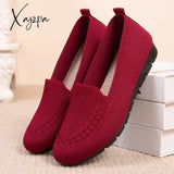 Xajzpa - New Mesh Breathable Sneakers Women Light Slip On Flat Casual Shoes Ladies Loafers Socks