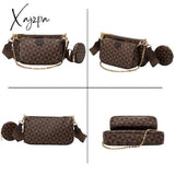 Xajzpa - New Pattern Multi-Color Fashion Brand Designer 3-In-1 Messenger Handbag Crossbody Shoulder