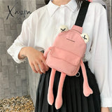 Xajzpa - New Personality Girl Small Bag Tide Cartoon Cute Frog Casual Messenger Chest Unisex