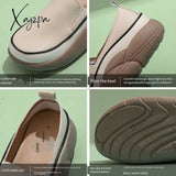 Xajzpa - New Platform Flats Loafers Women Shoes Autumn Spring Fad Sports Pu Leather Walking Running