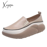 Xajzpa - New Platform Flats Loafers Women Shoes Autumn Spring Fad Sports Pu Leather Walking Running