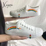 Xajzpa - New Rainbow Retro Canvas Shoes Vulcanized Woman Sneakers Women’s Fashion Flat