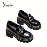 Xajzpa - New Spring Autumn Popular Fashion Women’s Thick Sole High Heel Metal Decorative Single