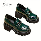 Xajzpa - New Spring Autumn Popular Fashion Women’s Thick Sole High Heel Metal Decorative Single