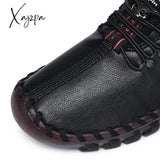 Xajzpa - New Spring Casual Women Shoes Platform Loafers Lace Up Leather Flats Slip-On Mom Shoe