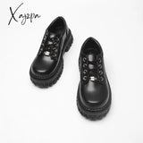 Xajzpa - New Spring Delias Leather Shoes Thick Bottom Platform Female Japanese Big Head Single