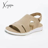 Xajzpa - New Summer Women Sandals Sexy Shoes Crystal Casual Woman Flats Buckle Strap Ladies Fashion