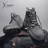 Xajzpa - New Tactical Boots Mens Nonslip Safety Boot Work Outdoor Hiking Men Motorcycle Shoes