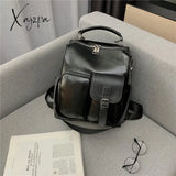 Xajzpa - New Trend Women Backpack Pu Leather Shoulder Bag Vintage Large Capacity Mochila Feminina