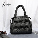 Xajzpa - New Winter Single Shoulder Tote Women Space Pad Cotton Feather Down Bag Bucket Handbag Sac