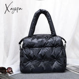 Xajzpa - New Winter Single Shoulder Tote Women Space Pad Cotton Feather Down Bag Bucket Handbag Sac