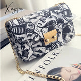 Xajzpa - New Women Bags Summer Graffiti Ladies Designer Handbags High Quality Chain Mini Bag