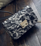 Xajzpa - New Women Bags Summer Graffiti Ladies Designer Handbags High Quality Chain Mini Bag