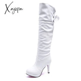 Xajzpa - New Women Boots Classics Red Sole Shoes Luxury Fashion Autumn Soft Leather Elegant