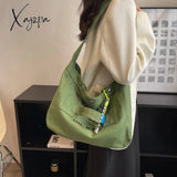 Xajzpa - New Women Canvas Tote Casual Shoulder Bag Simple Travel Crossbody Shopper Pocket