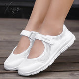 Xajzpa - New Women Flats Spring Summer Ladies Mesh Flat Shoes Soft Breathable Sneakers Casual