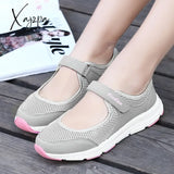 Xajzpa - New Women Flats Spring Summer Ladies Mesh Flat Shoes Soft Breathable Sneakers Casual