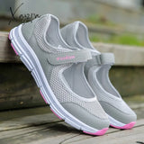 Xajzpa - New Women Flats Spring Summer Ladies Mesh Flat Shoes Soft Breathable Sneakers Casual