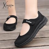 Xajzpa - New Women Flats Spring Summer Ladies Mesh Flat Shoes Soft Breathable Sneakers Casual