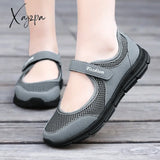 Xajzpa - New Women Flats Spring Summer Ladies Mesh Flat Shoes Soft Breathable Sneakers Casual